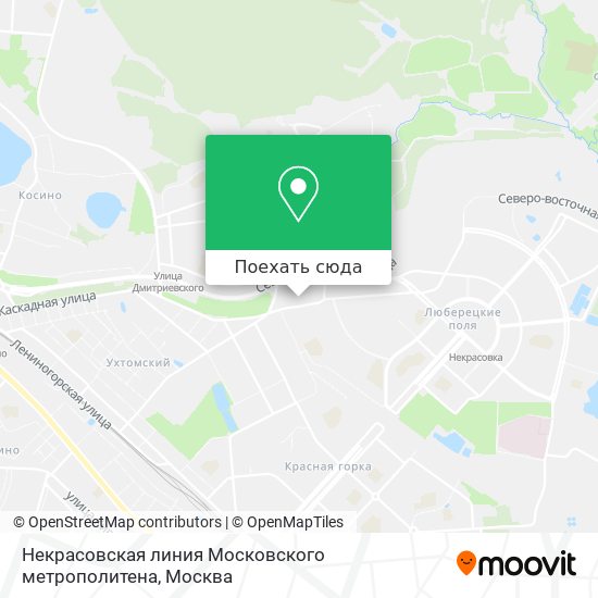 Карта Некрасовская линия Московского метрополитена