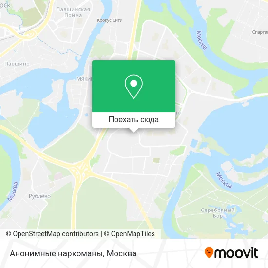 Карта Анонимные наркоманы