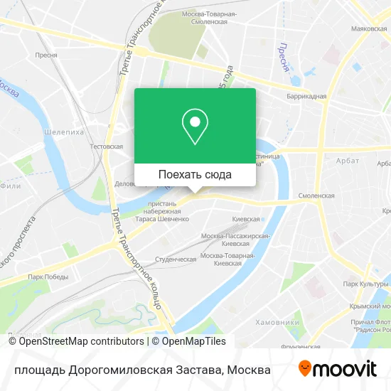 Карта площадь Дорогомиловская Застава