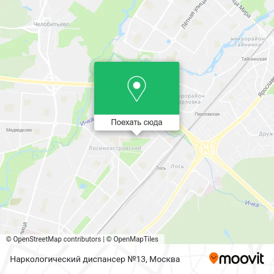 Карта Наркологический диспансер №13