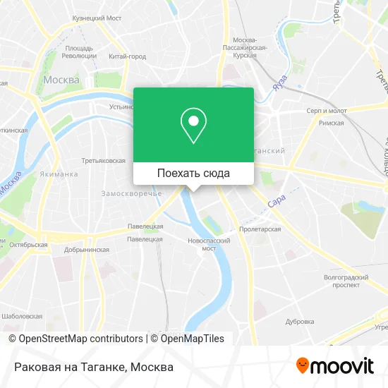 Карта Раковая на Таганке