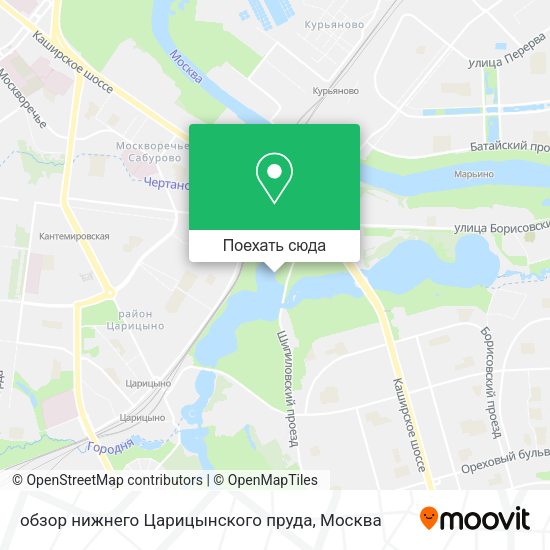 Карта обзор нижнего Царицынского пруда