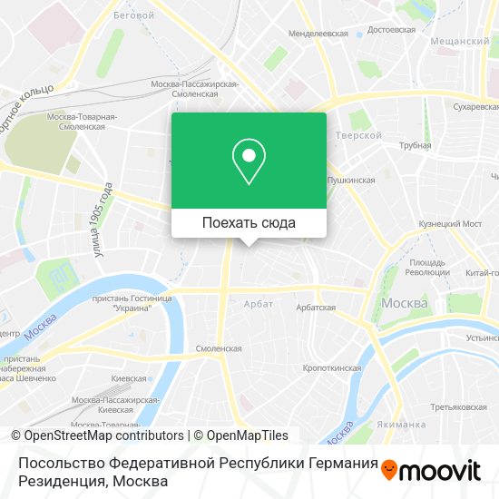 Карта Посольство Федеративной Республики Германия Резиденция