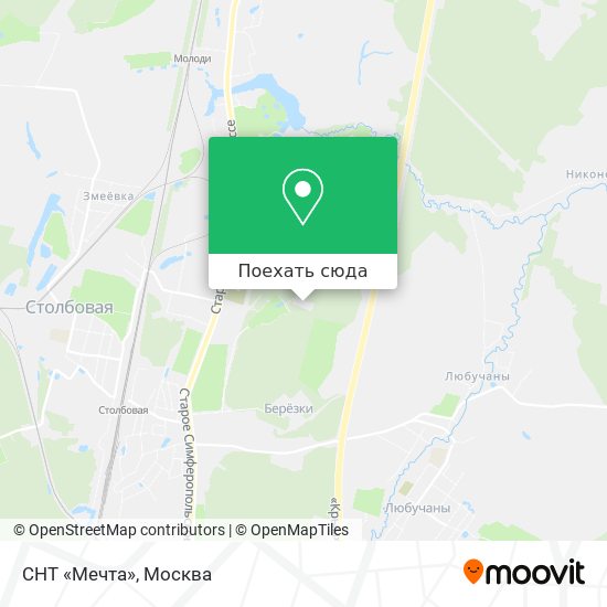 Карта СНТ «Мечта»