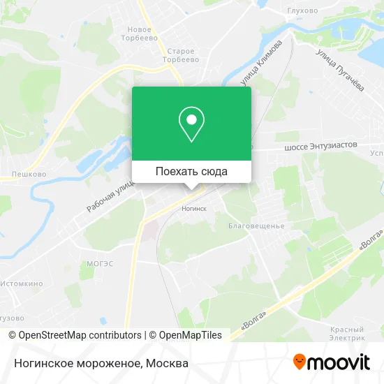 Карта Ногинское мороженое
