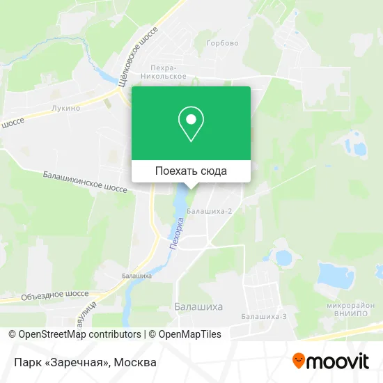 Карта Парк «Заречная»