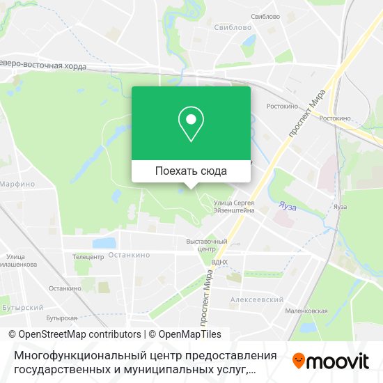 Карта Многофункциональный центр предоставления государственных и муниципальных услуг