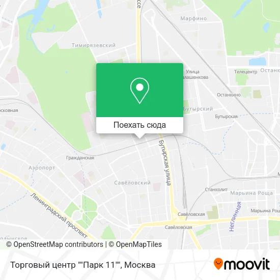 Карта Торговый центр ""Парк 11""