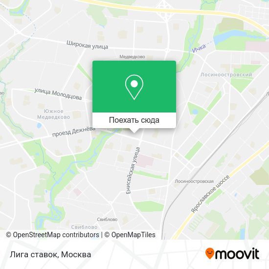 Карта Лига ставок