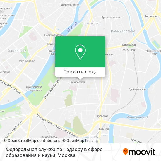 Карта Федеральная служба по надзору в сфере образования и науки