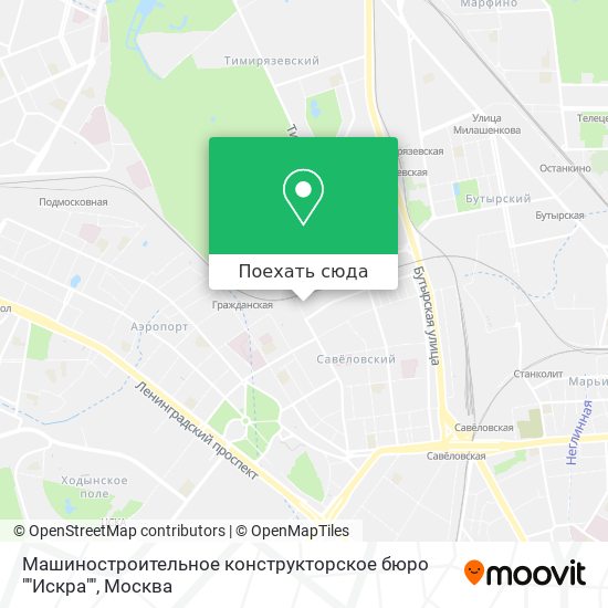 Карта Машиностроительное конструкторское бюро ""Искра""