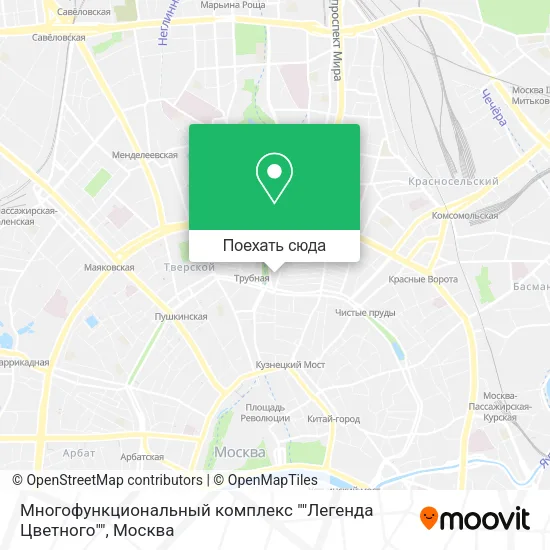 Карта Многофункциональный комплекс ""Легенда Цветного""