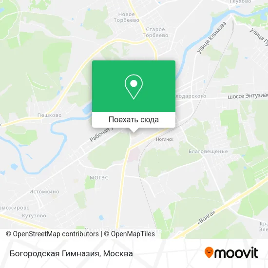 Карта Богородская Гимназия