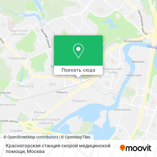 Карта Красногорская станция скорой медицинской помощи