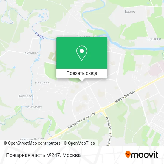 Карта Пожарная часть №247