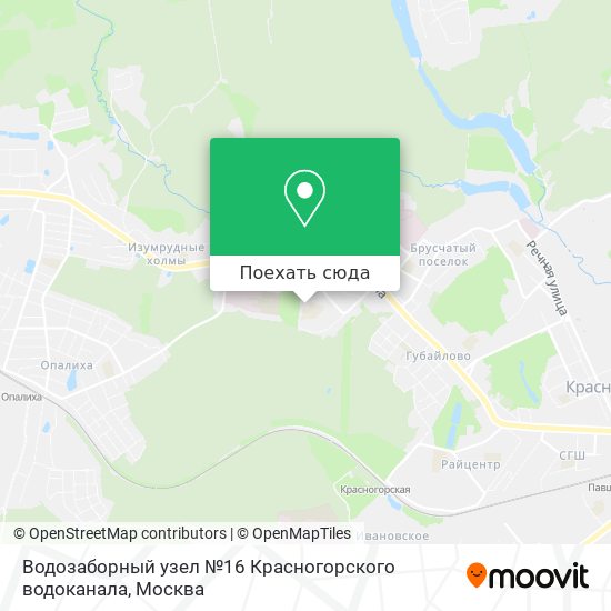Карта Водозаборный узел №16 Красногорского водоканала