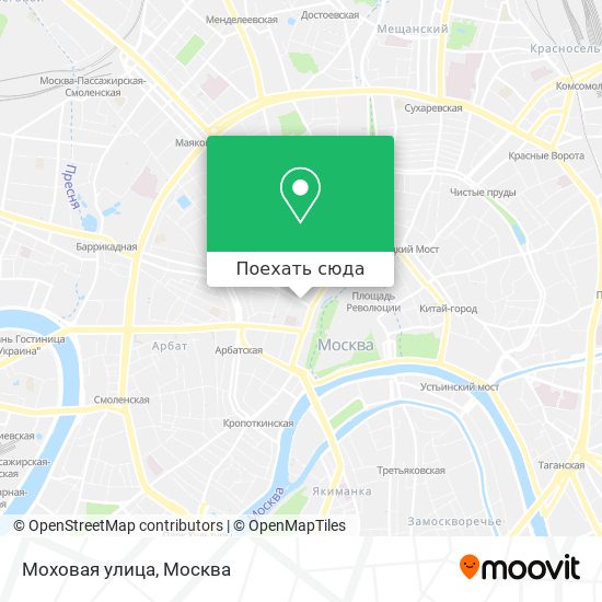 Карта Моховая улица