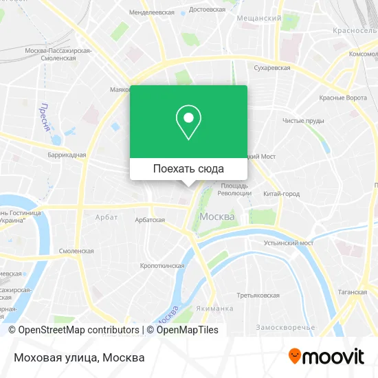 Карта Моховая улица