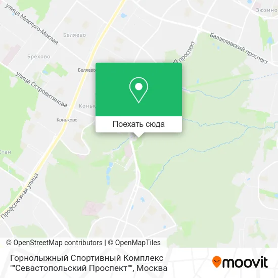 Карта Горнолыжный Спортивный Комплекс ""Севастопольский Проспект""