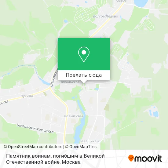 Карта Памятник воинам, погибшим в Великой Отечественной войне