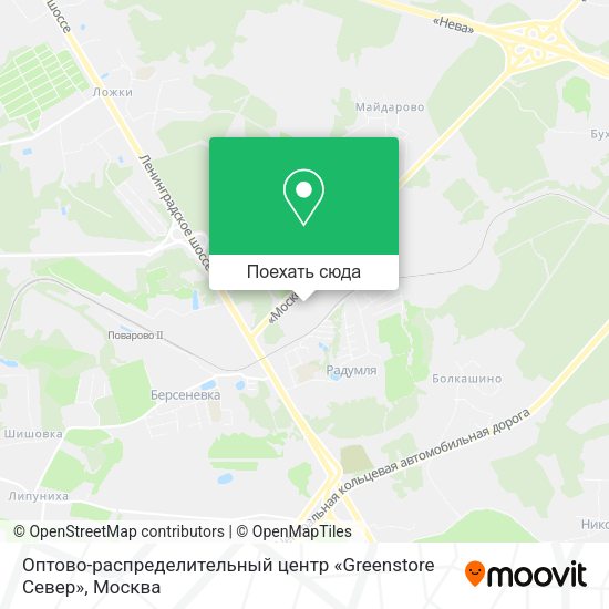 Карта Оптово-распределительный центр «Greenstore Север»