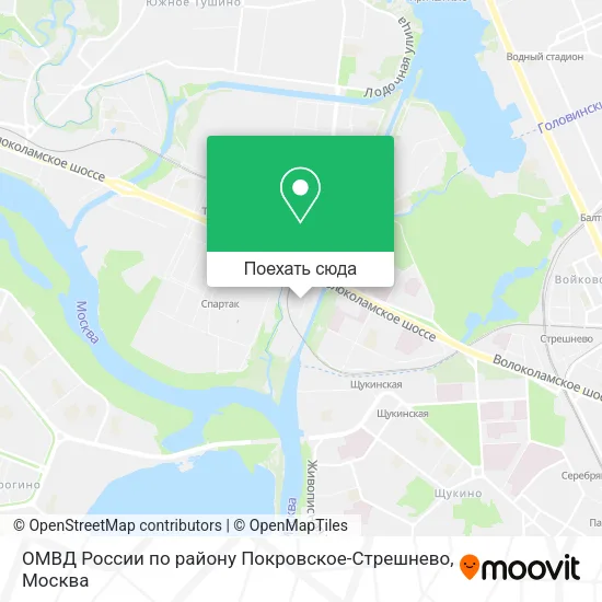 Карта ОМВД России по району Покровское-Стрешнево
