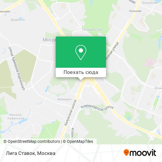Карта Лига Ставок