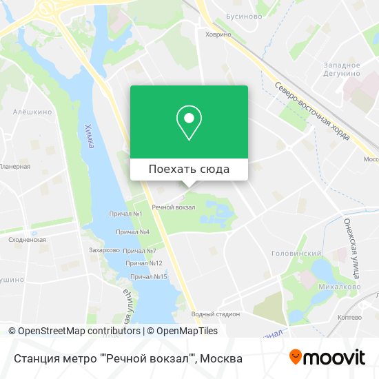 Карта Станция метро ""Речной вокзал""