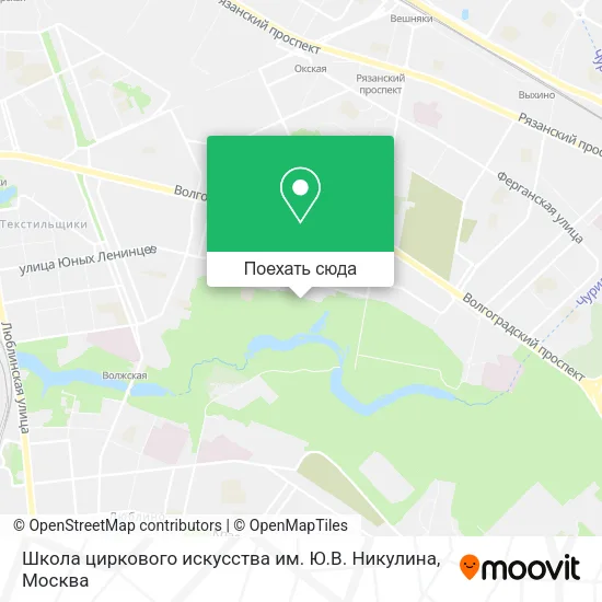 Карта Школа циркового искусства им. Ю.В. Никулина