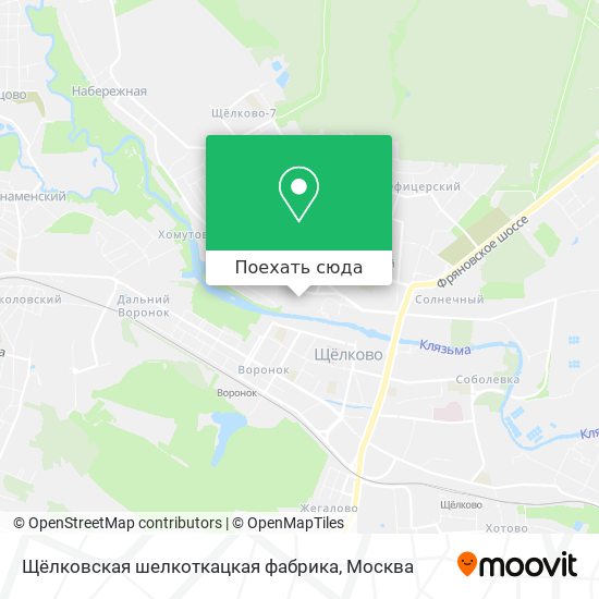 Карта Щёлковская шелкоткацкая фабрика