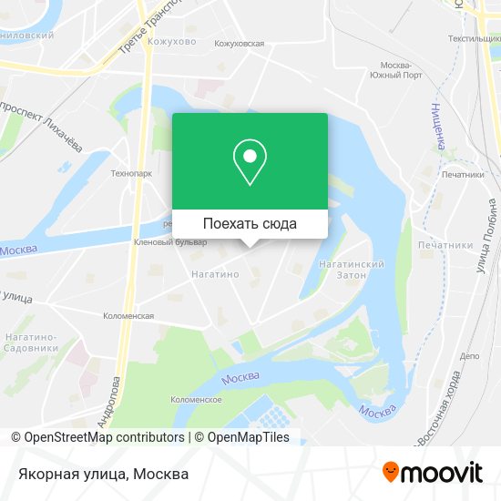 Карта Якорная улица