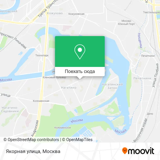 Карта Якорная улица