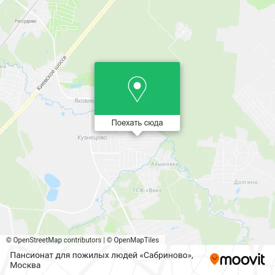 Карта Пансионат для пожилых людей «Сабриново»