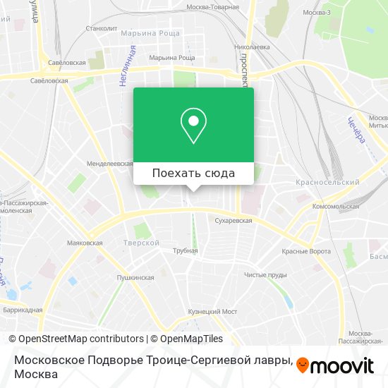 Карта Московское Подворье Троице-Сергиевой лавры