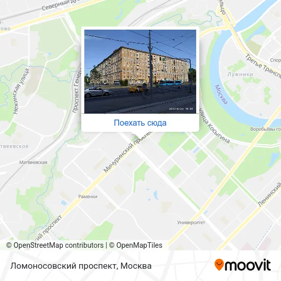 Карта Ломоносовский проспект