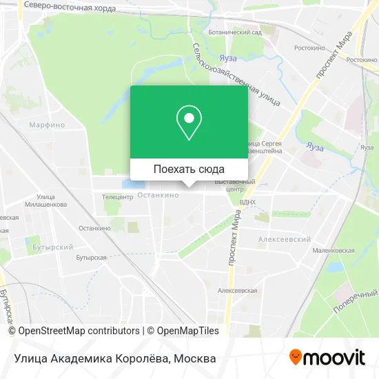 Карта Улица Академика Королёва