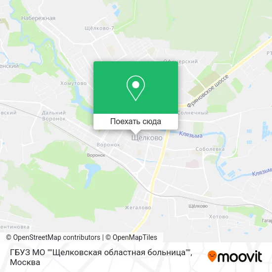 Карта ГБУЗ МО ""Щелковская областная больница""