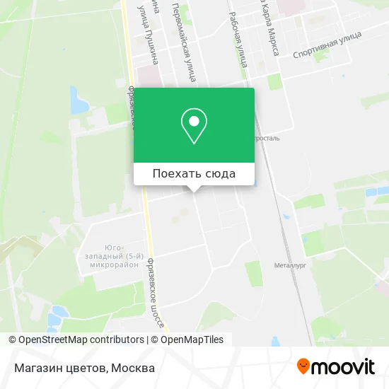 Карта Магазин цветов