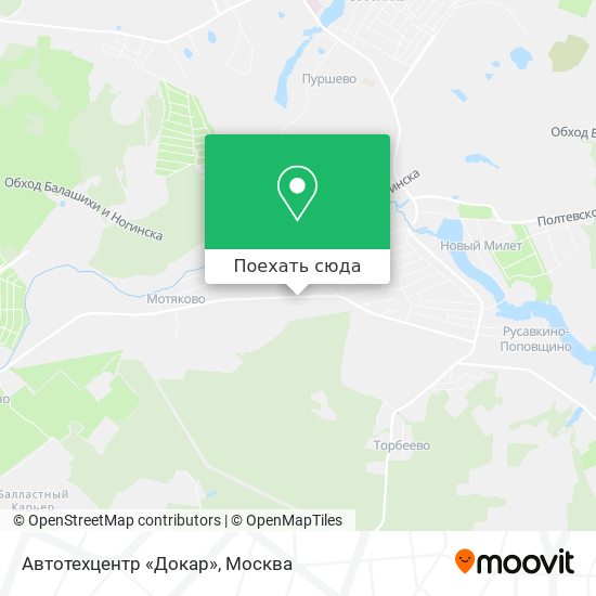 Карта Автотехцентр «Докар»