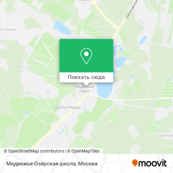 Карта Медвежье-Озёрская школа