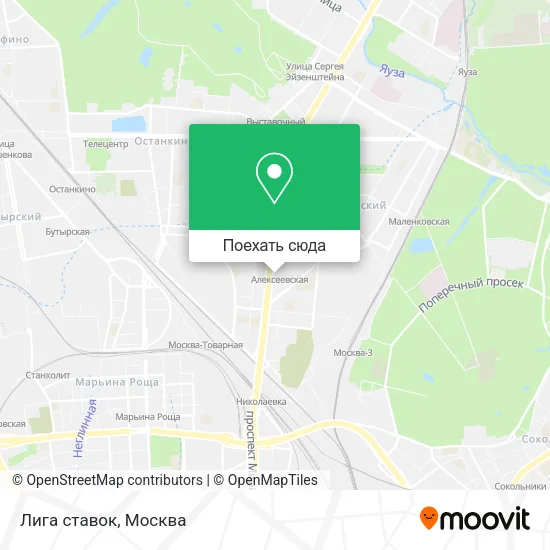 Карта Лига ставок