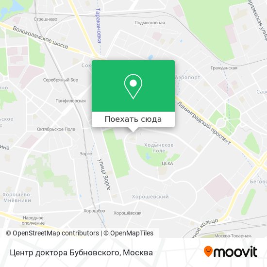 Карта Центр доктора Бубновского