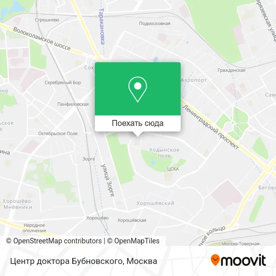 Карта Центр доктора Бубновского