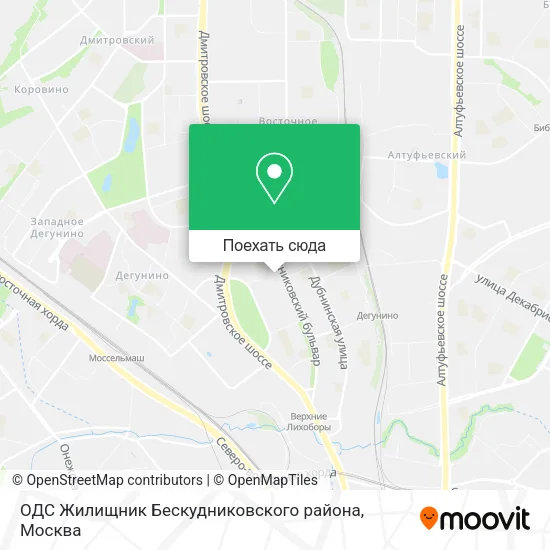 Карта ОДС Жилищник Бескудниковского района