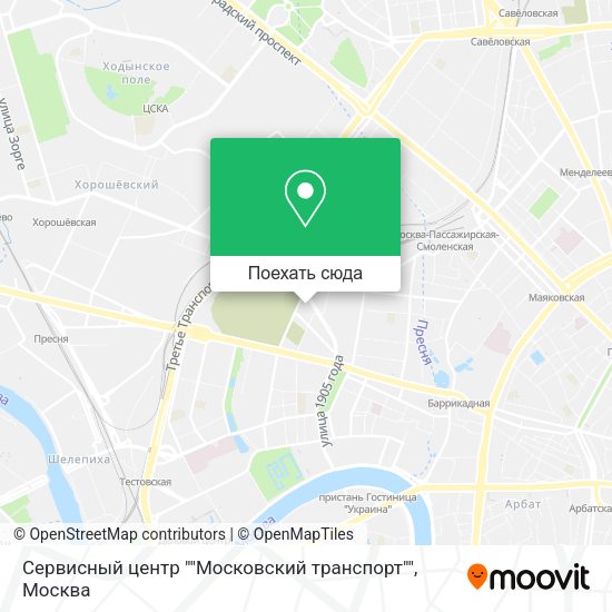 Карта Сервисный центр ""Московский транспорт""