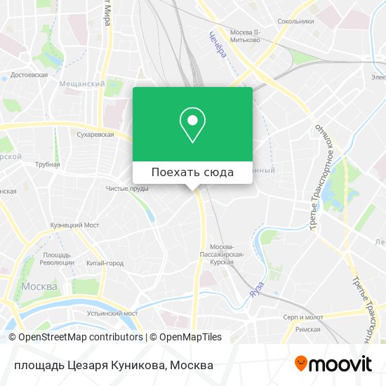Карта площадь Цезаря Куникова