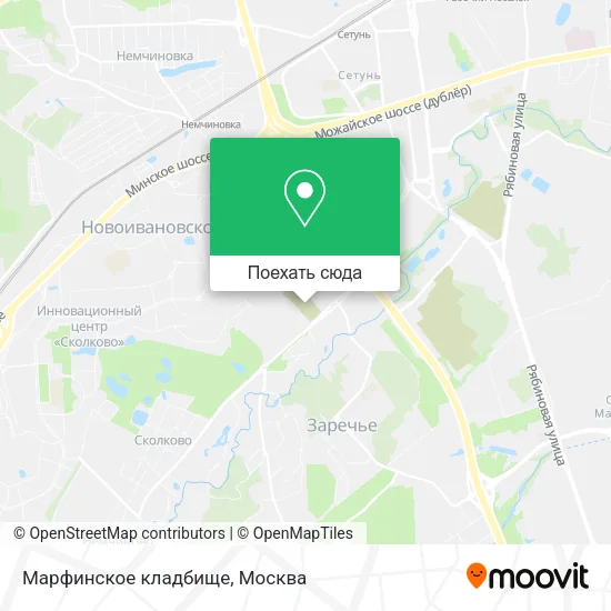 Карта Марфинское кладбище