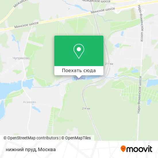 Карта нижний пруд