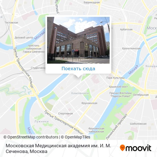 Карта Московская Медицинская академия им. И. М. Сеченова