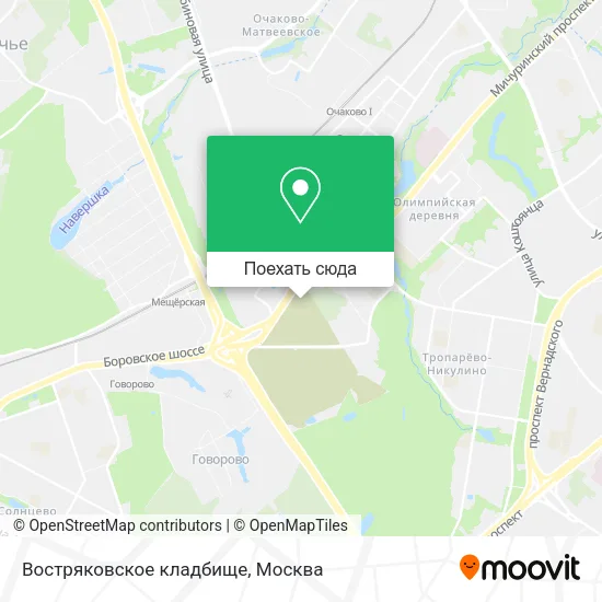 Карта Востряковское кладбище